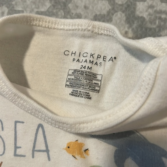 Chickpea Pajamas 4 Piece Set Sea Life 24m - Picture 3 of 8